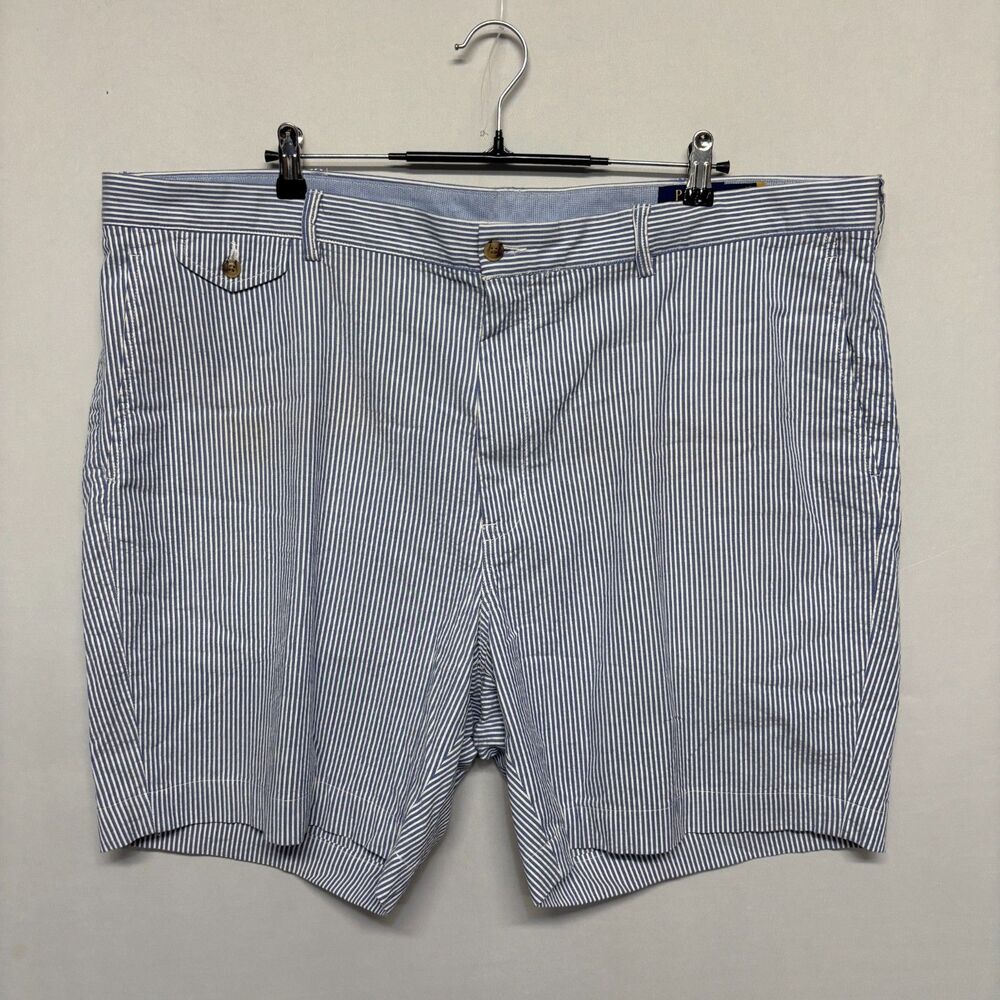 Polo Ralph Lauren Men Size 44B Striped Seersucker Classic Shorts Stretch D135 28